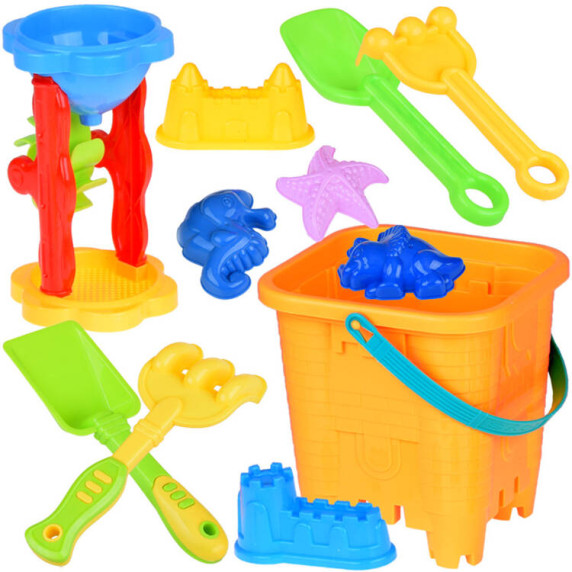 Set jucării pentru nisip - 11 elemente - Inlea4Fun BEACH TOYS