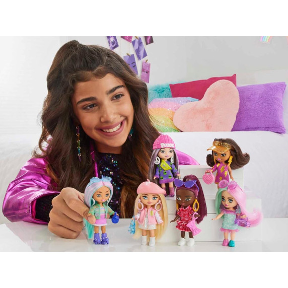 Păpușă elegantă Barbie Extra Mini Minis cu accesorii - HLN45 ZA5105 A