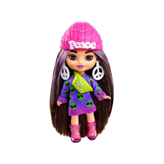 Păpușă elegantă Barbie Extra Mini Minis cu accesorii - HLN46 ZA5105 B