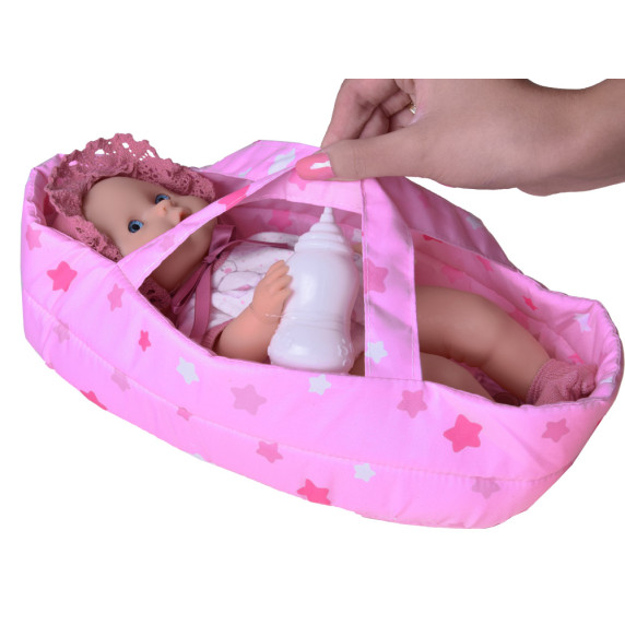 Păpușă  cu port de bebe - Inlea4Fun ZA5155 -Roz