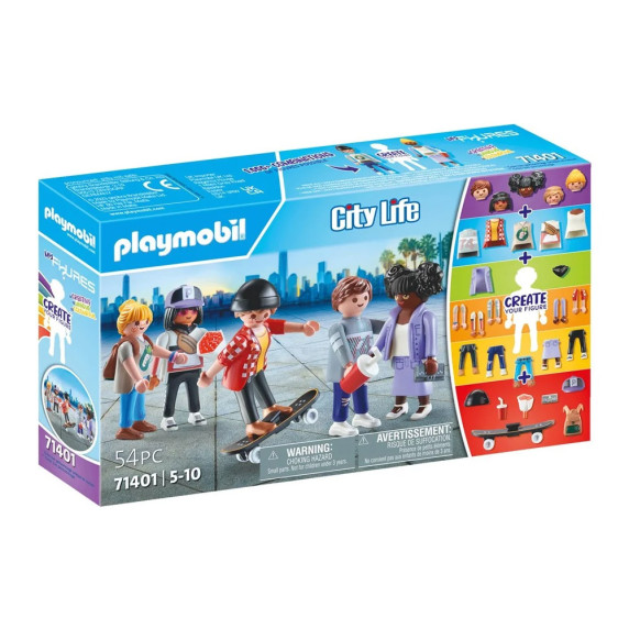 Set figurine cu 54 buc de accesori -  Playmobil My Figures City Life 71401