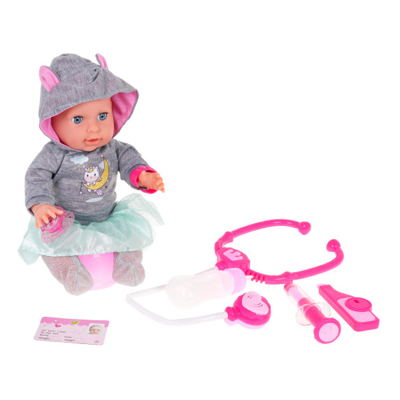 Păpusă interactivă cu accesori medicinale - Inlea4Fun YALE BABY