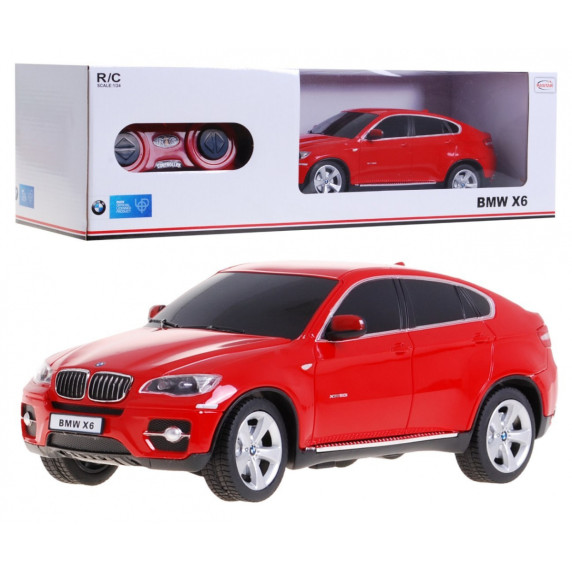 Mașina cu telecomandă - BMW X6 RASTAR model 1:24 - roșu