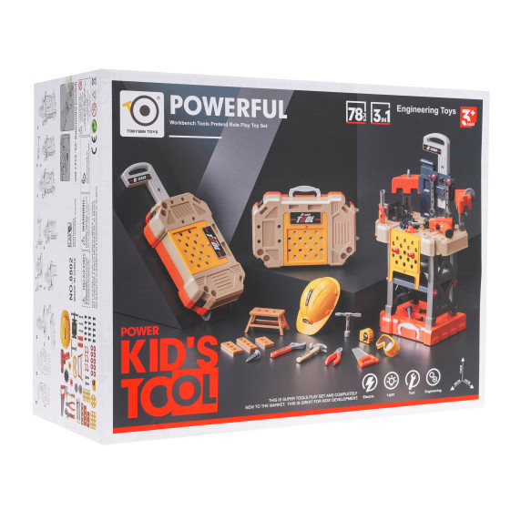 Atelier pentru copii 3 in 1 cu accesorii - Inlea4Fun POWER KID´S TOOL