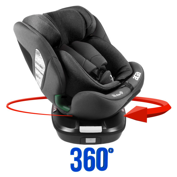 Scaun auto i-Size 360° 0-36 kg AGA DS1824-BLACK – negru