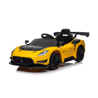 Mașina electrică pentru copii - Maserati MC20 GT2  - galben  