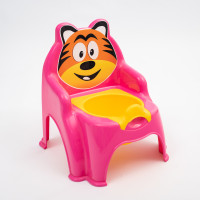 Oliță pentru copii in formă de scaun - DOLONI Toys - tigru roz 
