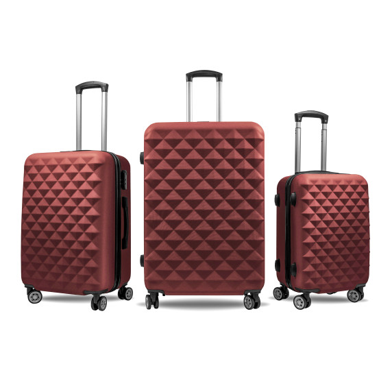 Set troler - AGA Travel MR4655-DarkRed - roșu închis