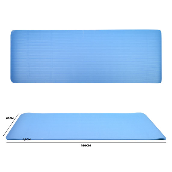 Saltea pentru exerciții  180 x 50 cm AGA DS62BLUE - albastru