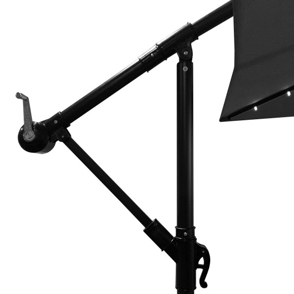 Umbrelă de soare de grădină cu iluminare LED 300 cm - gri