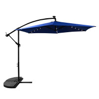 Umbrelă de soare de grădină cu iluminare LED 300 cm AGA MR2024-D -albastru închis 