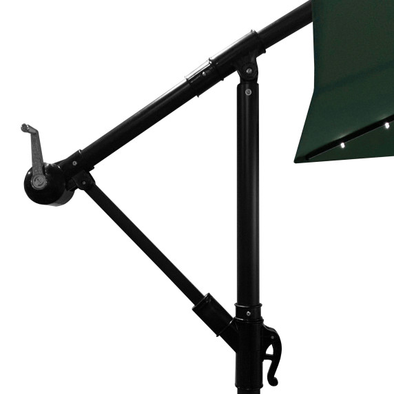 Umbrelă de soare de grădină cu iluminare LED 300 cm -  AGA MR2024-D - Verde inchis