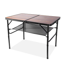 Masă de camping pliabilă 90 x 60 x 42/66 cm - AGA MR6123 - Maro 