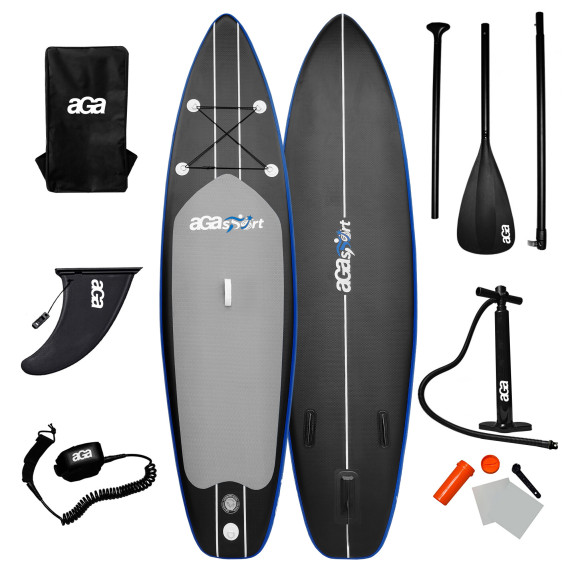 Placă Paddleboard/SUP - AGA DS2204 320 x 81 x 15 cm - negru