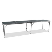 Masă de camping pliabilă 240 x60 x 70/60/55 cm - AGA MR2092 - Gri 