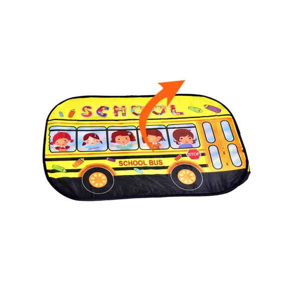Cort de joacă pentru copii - Aga4Kids DS1219 - Autobuz școlar