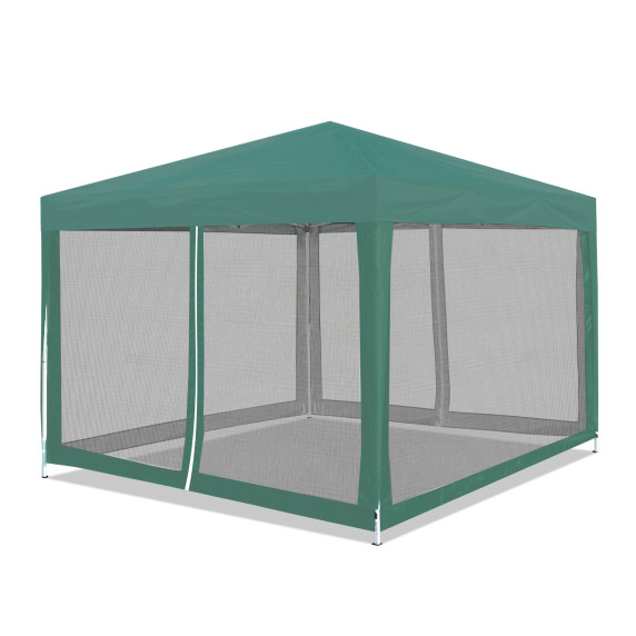 Pavilon de grădină cu plasă de țânțari 3x3 m - AGA DS7013-GREEN - Verde